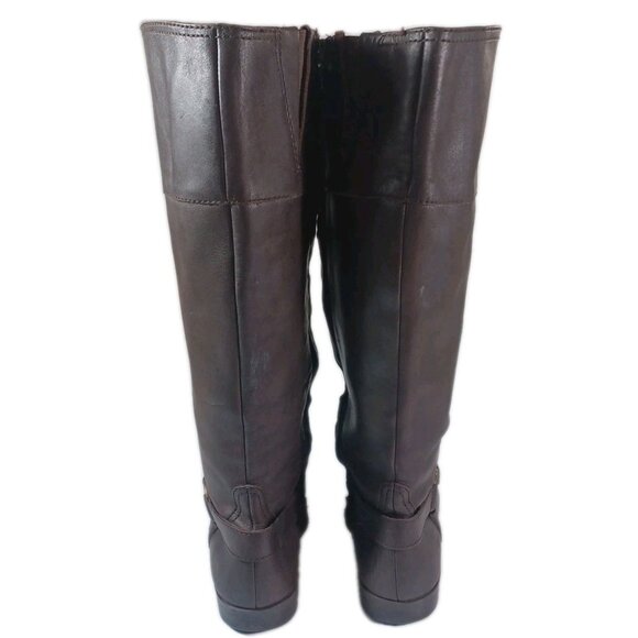 Ralph Lauren Womens 8.5 Sulita Brown Leather Equestrian Harness Riding Boots - Picture 6 of 9